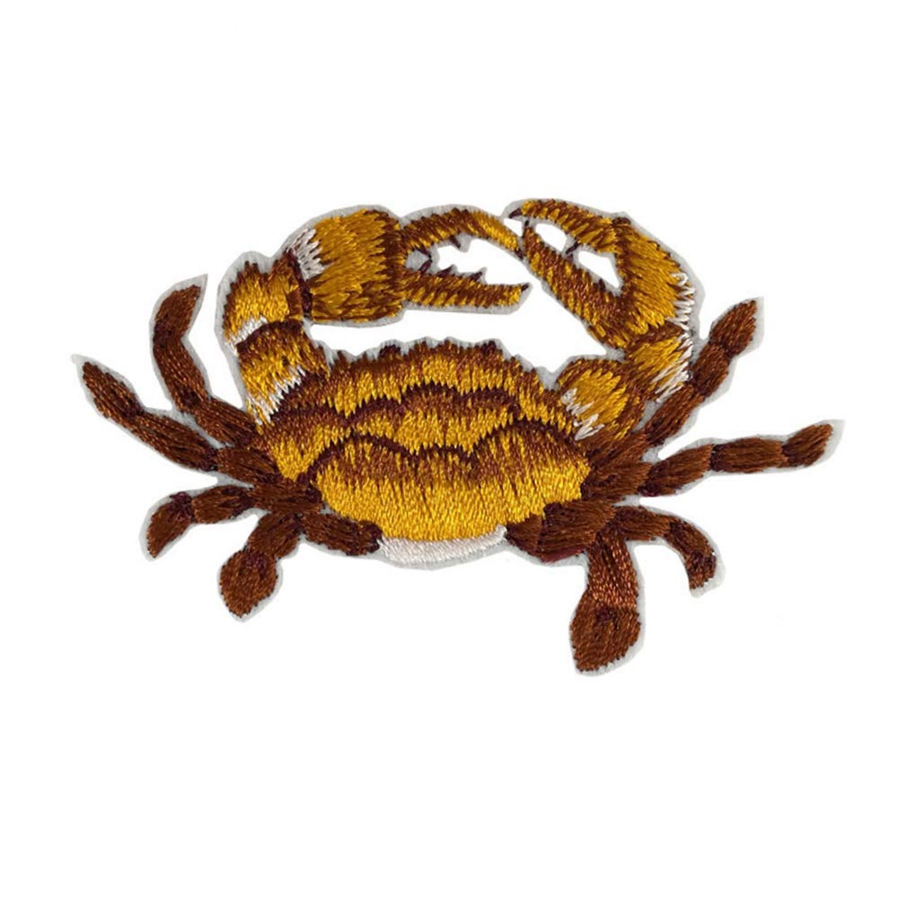 Amazon | ichipachi アイロンワッペン 刺繍 アップリ 海の生物 蟹 SEA